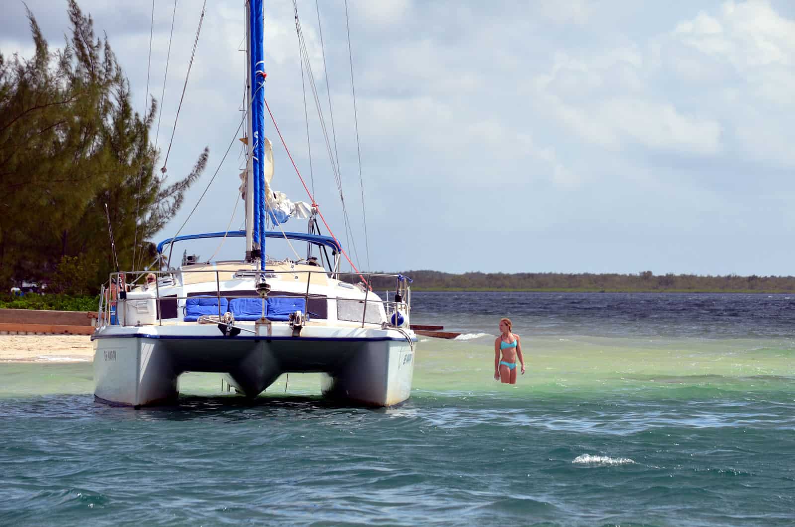 Grand Cayman stingray city catamaran charter starfish beach snorkeling